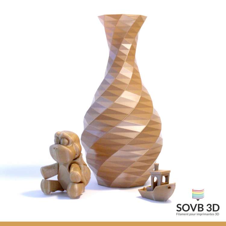 Filament 3D PLA Beige Nacré 1.75mm 1Kg - SOVB 3D