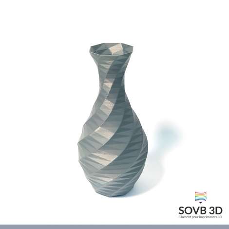 Filament 3D PLA Gris aluminium 1.75mm 2Kg - SOVB 3D