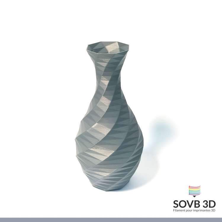 Filament 3D PLA Gris argent 1.75mm 2Kg - SOVB 3D