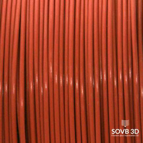 Fil PLA Rouge terracotta pastel 1.75mm 500g